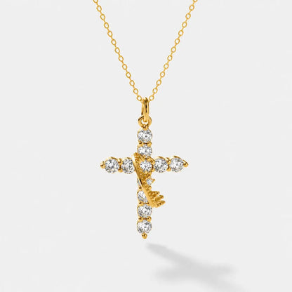 VASTINI | Crown Cross Necklace