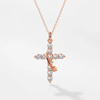 VASTINI | Crown Cross Necklace