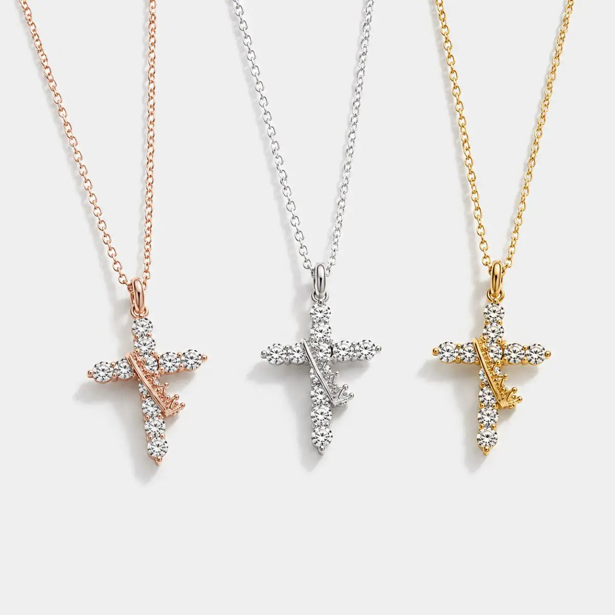 VASTINI | Crown Cross Necklace