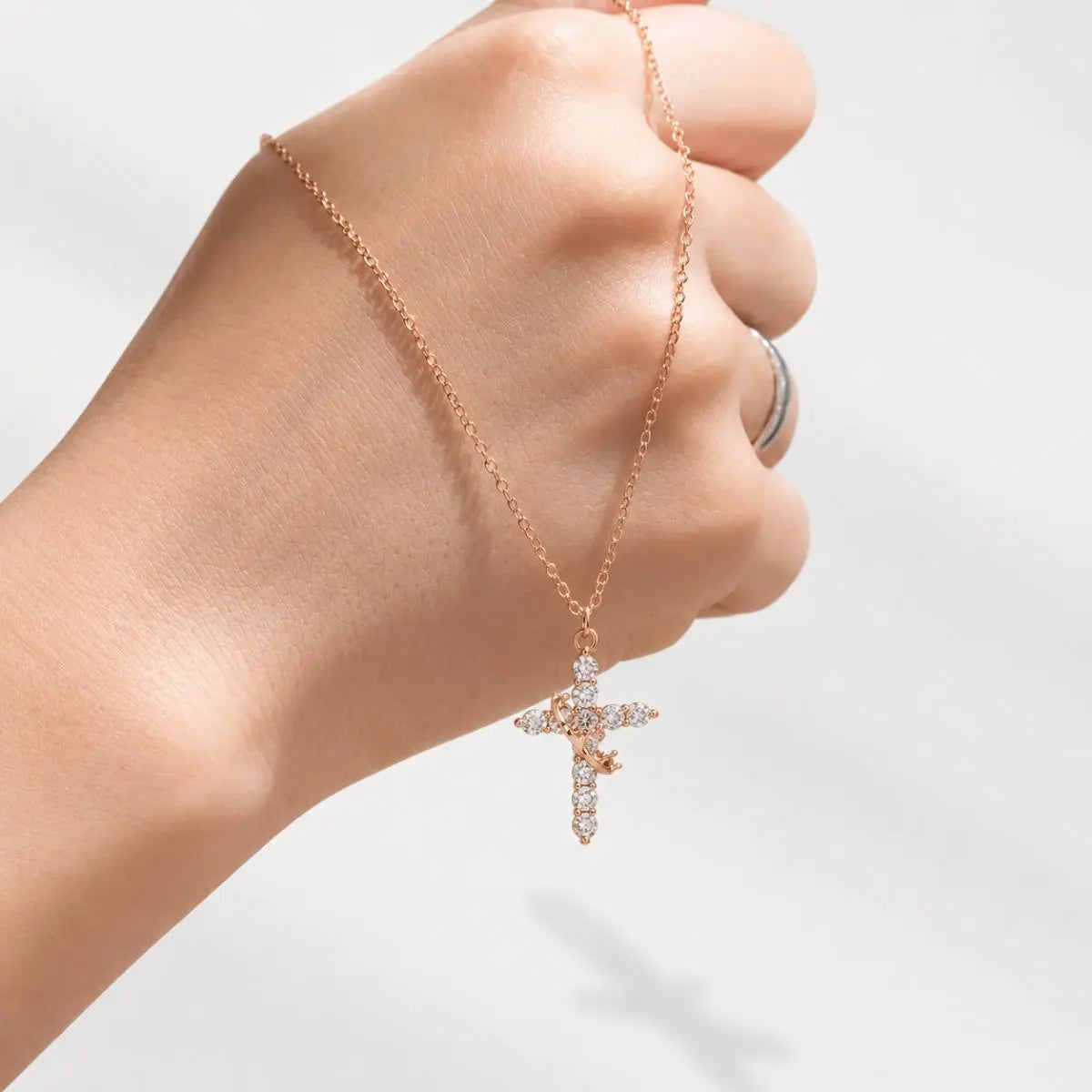 VASTINI | Crown Cross Necklace